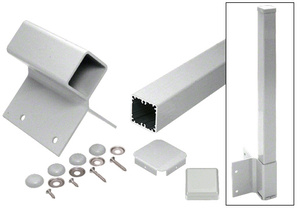 CRL Silver Metallic 36" 100 Series 90º Fascia Mount Post Kit