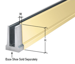 CRL Polished Brass Cladding for B5T Series Tapered Base Shoe