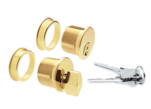 CRL Polished Brass Keyed Cylinder/Thumbturn Combo