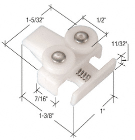 CRL Sliding Sectional Shower Door Guide Roller Assembly for Mid-Panel