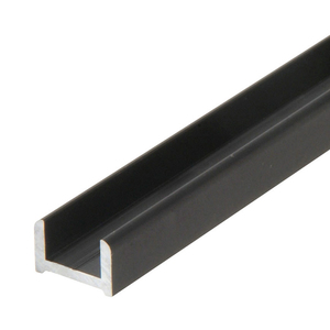Oil Rubbed Bronze 95" (2.49 m) Low Profile Aluminum Glazing Channel for 3/8" Glass