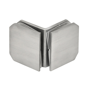 CRL Brushed Nickel Monaco Series 90 Degree Glass-to-Glass Clamp