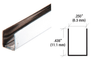 CRL 1/4" x 7/16" Stainless Steel Edge Molding