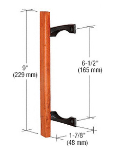 CRL Black Wood/Aluminum Inside Pull 6-1/2" to Screw Holes