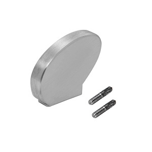 CRL-Blumcraft® Right-Hand Satin Anodized Decorative Flat End Caps for 376 Series Aluminum Cap Railings