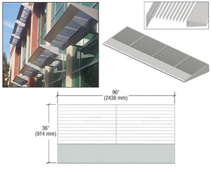 CRL Metallic Silver 8' 7700 Series Aluminum Sunshade Systems