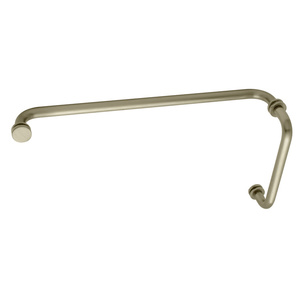 18-inch (457 mm) Round Towel Bar for 6 mm to 12 mm Glass Shower Door, Satin  Brass Finish