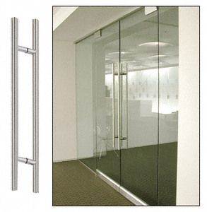 Commercial Door Aluminum Plate-Style Pull Handle