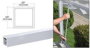 CRL Clear Anodized 100 Series 48" Fascia Mount Post Kit