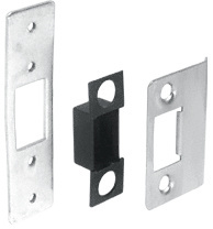 CRL Brushed Stainless Deadlatch Strike Set for 1-3/4" Wide Jamb