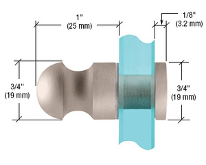 CRL Brushed Nickel Mini Bulb Style Single-Sided Door Knob