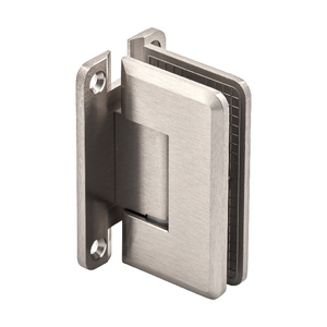 Brushed Nickel Wall Mount with "H" Back Plate Adjustable Majestic Series Hinge