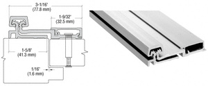 CRL Satin Anodized 100 Series Standard Duty Full Surface Continuous Hinge