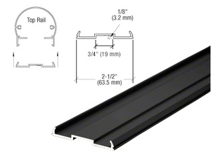 CRL Matte Black 241" Top Rail Infill for Pickets