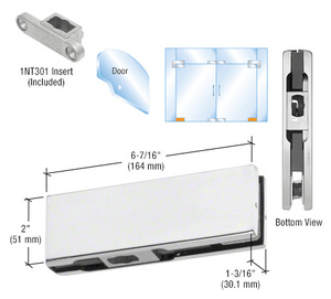 CRL Satin Anodized Bottom Door Patch with 1NT301 Insert