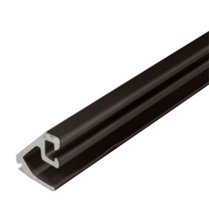 CRL-U.S. Aluminum Beveled Door Glass Stop for 1/4" Glass, Dark Bronze Anodized - 24'-2"