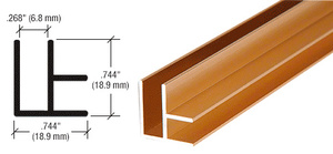 CRL Brite Gold Anodized Aluminum Corner Extrusion