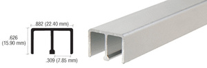 CRL Rail supérieur en aluminium pour panneaux coulissants de 6,3 mm (1/4 po), anodisé satiné