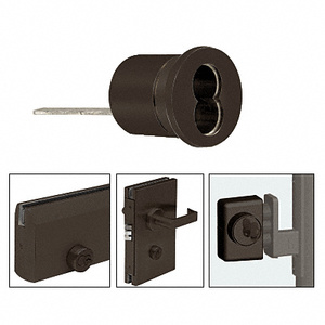 CRL Dark Bronze Rim Cylinder Housings for Small Format Interchangeable Cores (SFIC)