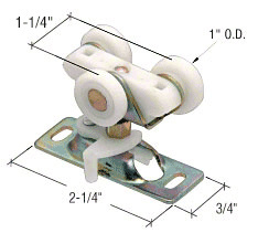 CRL 1" Nylon Wardrobe Door Roller