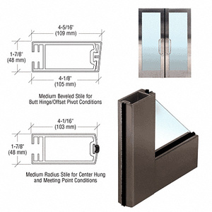 CRL 4 Dark Bronze Medium Stile Clad Full Framed Door