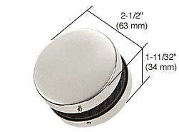 CRL Polished Stainless PTH Series Patch Fitting Glass Connector