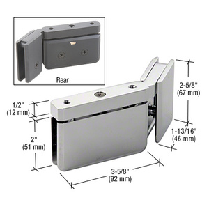 CRL Brushed Nickel RH 135 Degree Prima Hinge with U-Clamp