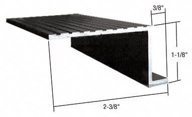CRL Black 74" x 2-3/8" Retractable Screen Door In-Sill adaptor