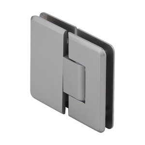 CRL Brushed Nickel Cologne 380 Series Adjustable 180º Glass-to-Glass Hinge