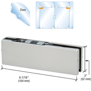 CRL Satin Anodized Adjustable North American Top Door Patch Fitting