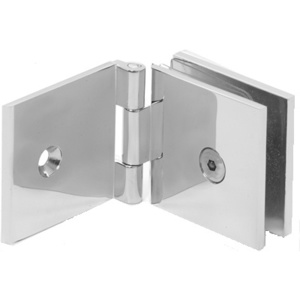 Polished Chrome Adjustable Wall Mount Designer Series Glass Clip 2" X 2" (51 X 51 mm)