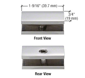 CRL Polished Chrome No-Drill Fixed Panel Glass Clamp