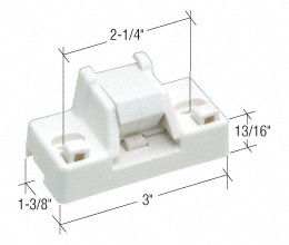 CRL White Plastic Step-On Patio Door Lock