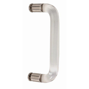 Brushed Nickel 8" Acrylic Single Mount Handle