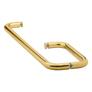 Polished Brass 8" x 18" Towel Bar Handle Combo without Washers