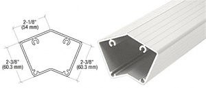 CRL Sky White 200, 300, 350, and 400 Series 48" 135 Degree Fascia Mount Post