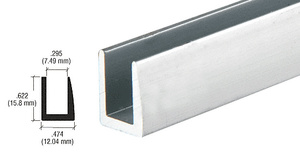 CRL Satin Anodized 1/4" Single Channel With 5/8" High Wall