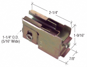 CRL 1-1/4" Steel Sliding Glass Door Roller with 7/8" Wide Housing for Peachtree Doors