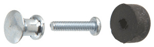 CRL Aluminum 1/2" Diameter Aluminum Knobs for Sliding Glass or Panel Doors