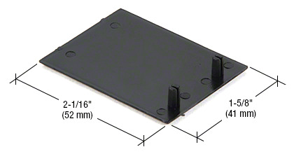 CRL-U.S. Aluminum Vertical Closure Plate for 1/4