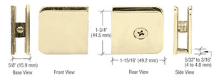 CRL Polished Brass Oversized Fixed Panel U-Clamp