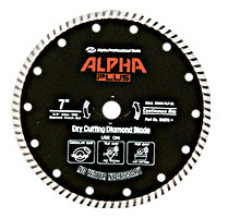 CRL 7" Metal Bond Notched Edge Diamond Cutting Blade 5/8" Arbor - 100 Grit