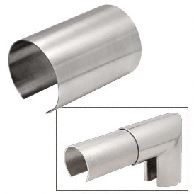 CRL Stainless Steel 4" Connector Sleeve for Cap Railing, Cap Rail Corner, and Hand Railing