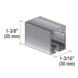 CRL Fallbrook Matte Black 3m Fixed Frame Profile for Ceiling