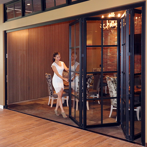 accordion glass doors with screen