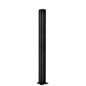 CRL Matte Black 24" Corner Design Series Partition Post