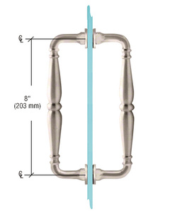 CRL Satin Nickel 8" Victorian Style Back-to-Back Pull Handles