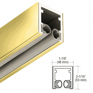 CRL-Blumcraft® Polished Brass 1-7/8" Head Channel for 1/2" (12 mm) Glass - 120"