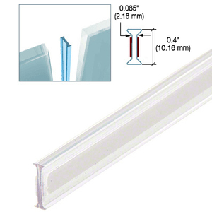 CRL Clear Copolymer Strip for 180 Degree Glass-to-Glass Joints - 3/8" Tempered Glass