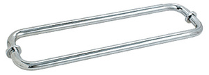 CRL Polished Chrome 12" BM Series Back-to-Back Tubular Towel Bars With Metal Washers